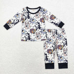 BLP0561   toddler boy clothes cartoon dog boy winter  pajamas set