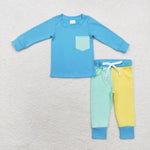 BLP0596   toddler boy clothes blue boy winter set