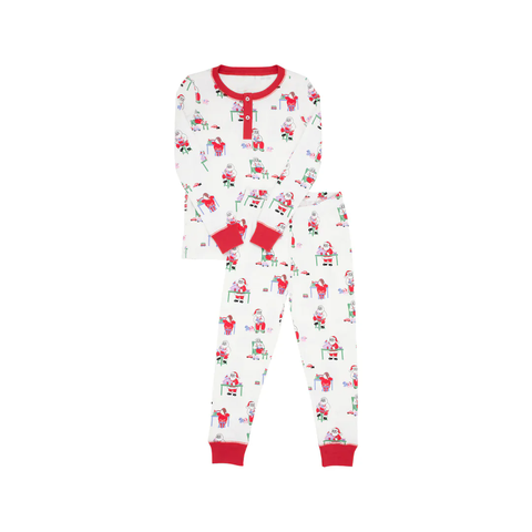 BLP0624 pre-order  toddler boy clothes santa boy christmas winter  pajamas set-2024.7.11