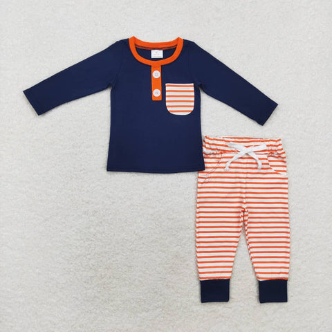 BLP0627   toddler boy clothes stripes boy thanksgiving winter set