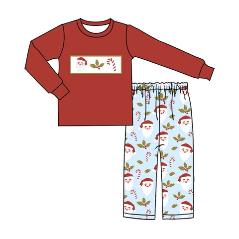 BLP0643 pre-order  toddler boy clothes santa boy christmas winter set-2024.7.18