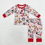 BLP0650 baby boy clothes cartoon mouse boy winter christmas pajamas outfit