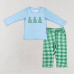 BLP0659   toddler boy clothes xmas tree boy christmas winter set