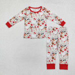 BLP0662 Bamboo  toddler boy clothes santa boy christmas winter set