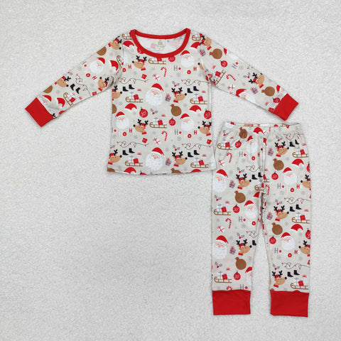 BLP0662 Bamboo  toddler boy clothes santa boy christmas winter set