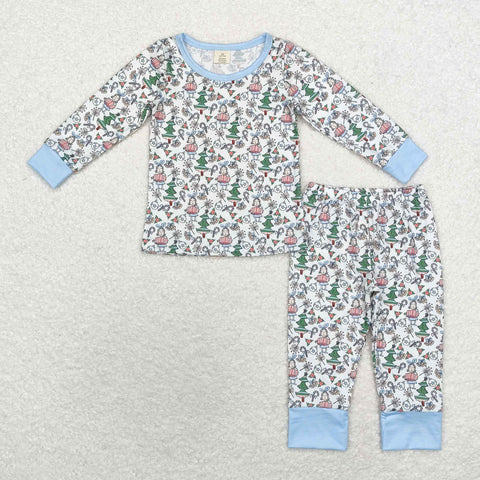 BLP0726   toddler boy clothes cartoon dog boy halloween winter pajamas set