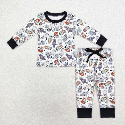 BLP0720   toddler boy clothes cartoon dog boy  halloween winter set