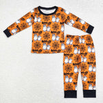 BLP0727   toddler boy clothes cartoon dog boy halloween winter pajamas set