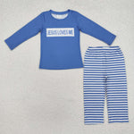 BLP0766  toddler boy clothes jesus loves me boy winter set