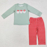 BLP0774  toddler boy clothes santa boy  christmas set