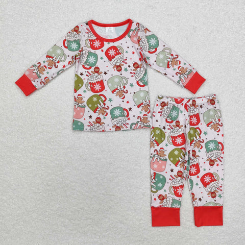 BLP0783  Bamboo toddler boy clothes gingerbread man boy christmas winter set