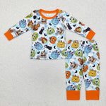 BLP0809   toddler boy clothes cartoon boy halloween pajamas winter set