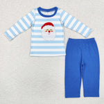 BLP0810   toddler boy clothes embroidery santa claus boy christmas winter set