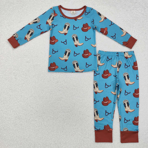 BLP0872 Bamboo toddler boy clothes cowboy boy winter set