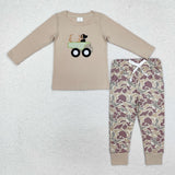 RTS toddler clothes matching clothing baby embroidery hunting top kids winter clothing-2025.9.9