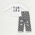 BLP0892  toddler boy clothes cartoon dog boy winter halloween jeans set