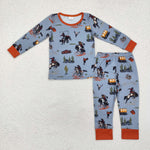 BLP0900 Bamboo toddler boy clothes cowboy boy winter clothes set