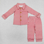 BLP0980   toddler boy clothes stripe boy winter christmas pajamas set