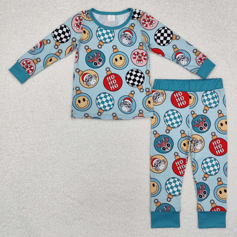 BLP0992 Bamboo  toddler boy clothes crutch boy winter christmas pajamas set