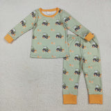 RTS kids matching clothing pumpkin print clothing baby fall clothing-2025.8.12