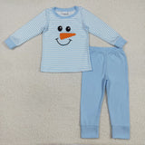 RTS kids clothes embroidered snowman kids summer matching clothes winter set-2025.7.23