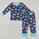 RTS kids matching clothing pumpkin print clothing boy winter clothing-2025.7.24