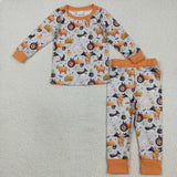 RTS kids matching clothing animal bat print clothing boy halloween winter clothing-2025.9.4