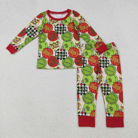 BLP1282   toddler boy clothes cartoon boy winter christmas pajamas set