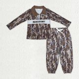 RTS kids matching clothing embroidery camo print clothing baby boy winter clothing-2025.10.14