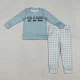 BLP1345   toddler boy clothes god is good boy  winter outfit