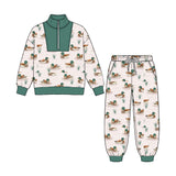 Preorder MOQ 5 pcs Each Style duck Boys girls Set Kids Matching Clothes-2026.8.25