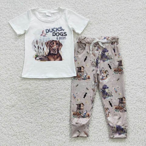 Boys ducks & dogs outfit