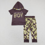 BSPO0274 baby boy clothes mamas boy camouflage hooded outfit