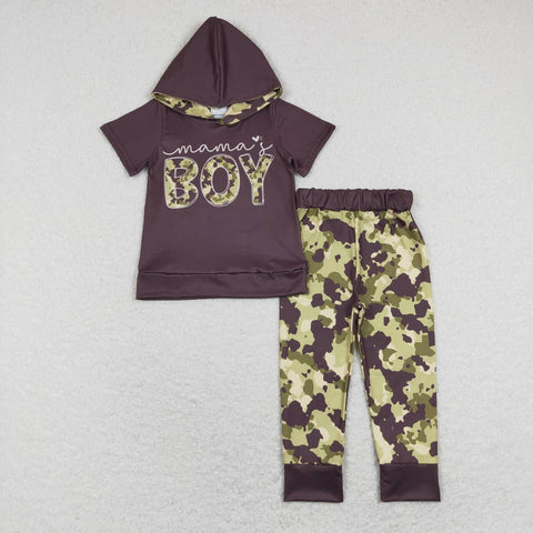 BSPO0274 baby boy clothes mamas boy camouflage hooded outfit
