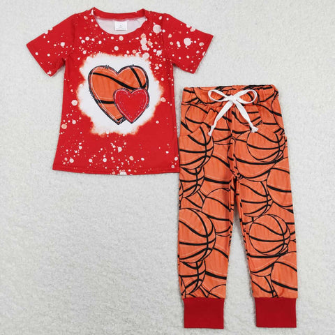 BSPO0291 baby boy clothes baseball love boy valentines fall spring outfis