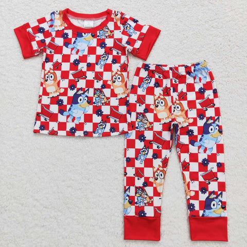 BSPO0355 baby boy clothes cartoon dog boy spring pajamas outfit 3-6M to 7-8T