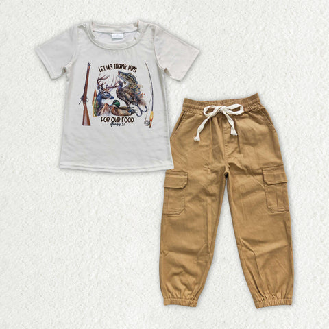 BSPO0484  baby boy clothes hunting  boy fall sets