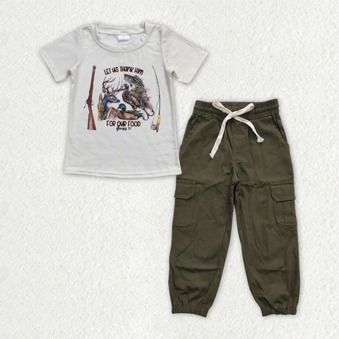 BSPO0485 baby boy clothes hunting  boy fall sets