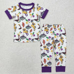 BSPO0546   toddler boy clothes cartoon boy mardi gras pajamas set