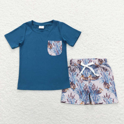 BSSO0452  baby boy clothes mallard boy summer outfits