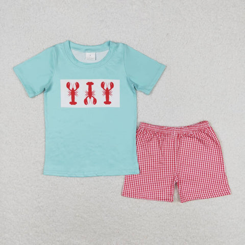 BSSO0597  baby boy clothes crayfish toddler boy summer outfit