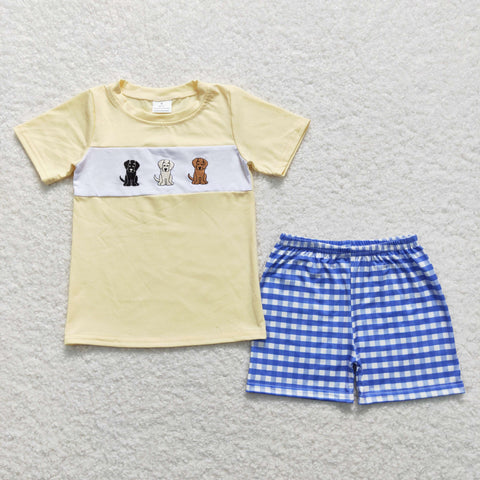 BSSO0598 baby boy clothes puppy toddler boy summer outfit