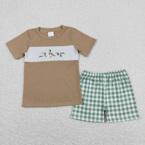 BSSO0608 baby boy clothes mallard toddler boy summer outfit