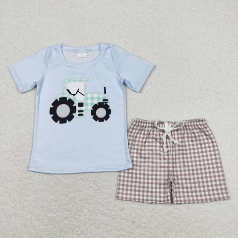 BSSO0610 baby boy clothes truck toddler boy summer outfit