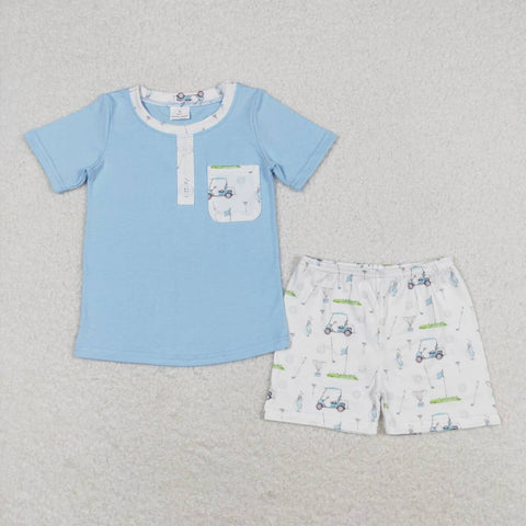 BSSO0615 baby boy clothes golf toddler boy summer outfit