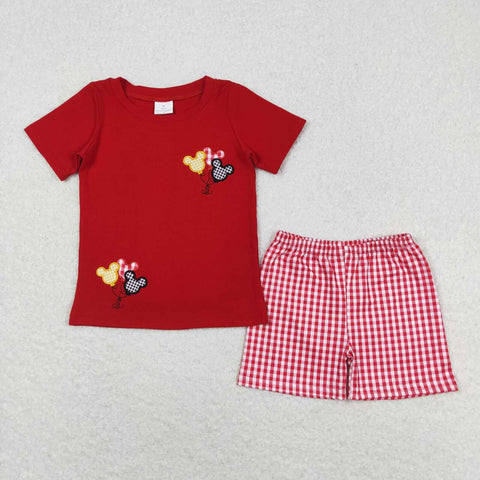 BSSO0652 baby boy clothes cartoon mouse toddler boy summer outfits