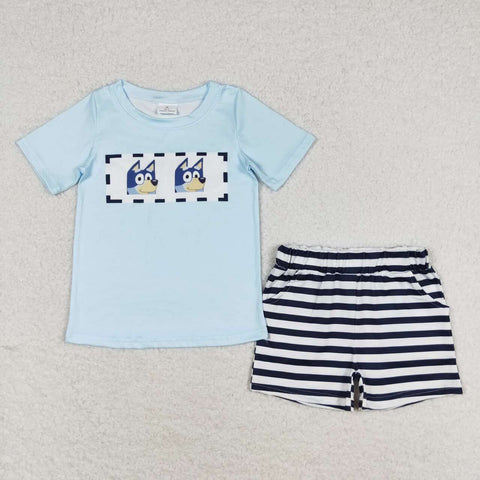 BSSO0682 baby boy clothes cartoon dog toddler boy summer outfits