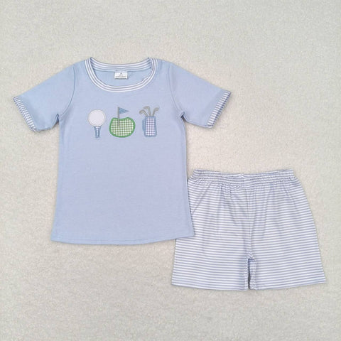 BSSO0686  baby boy clothes embroidery golf toddler boy summer outfits