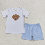 BSSO0695 pre-order baby boy clothes embroidery pubby toddler boy summer outfits