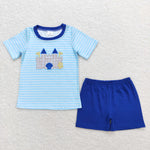 BSSO0747 baby boy clothes castle toddler boy summer outfits